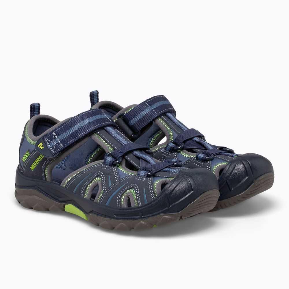 Tenis Para Agua Merrell Hydro Niño Azul Marino Verdes | México-6683240