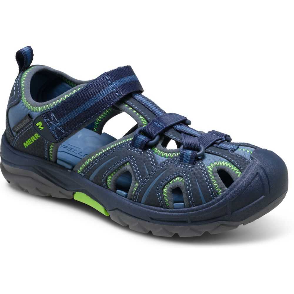 Tenis Para Agua Merrell Hydro Niño Azul Marino Verdes | México-8297632