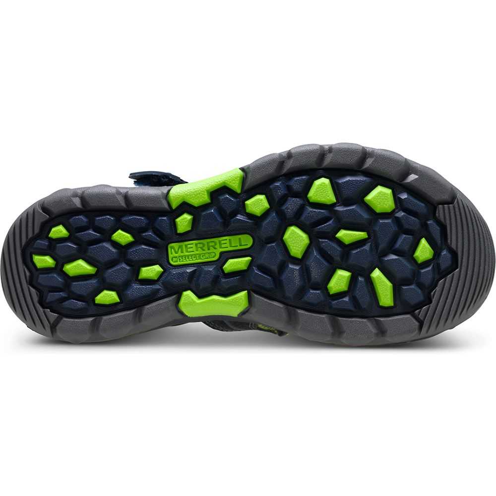 Tenis Para Agua Merrell Hydro Niño Azul Marino Verdes | México-8297632