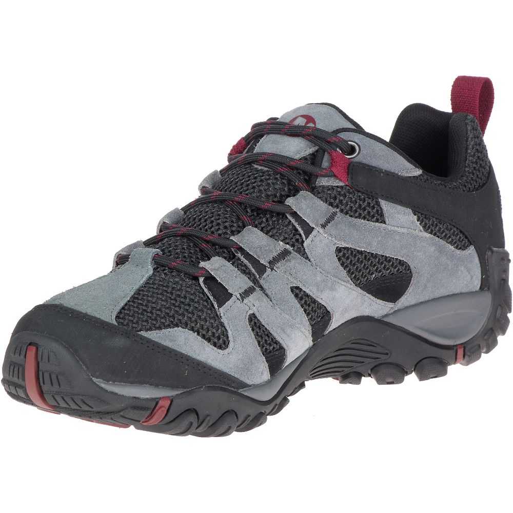 Tenis Senderismo Merrell Alverstone Hombre Grises Claro Negros | México-2234769