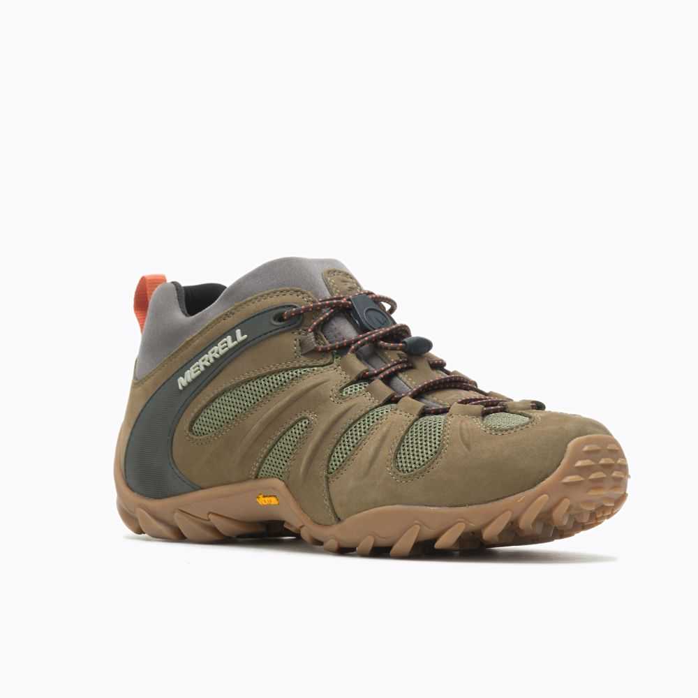 Tenis Senderismo Merrell Chameleon 8 Stretch Hombre Verde Oliva | México-6372642