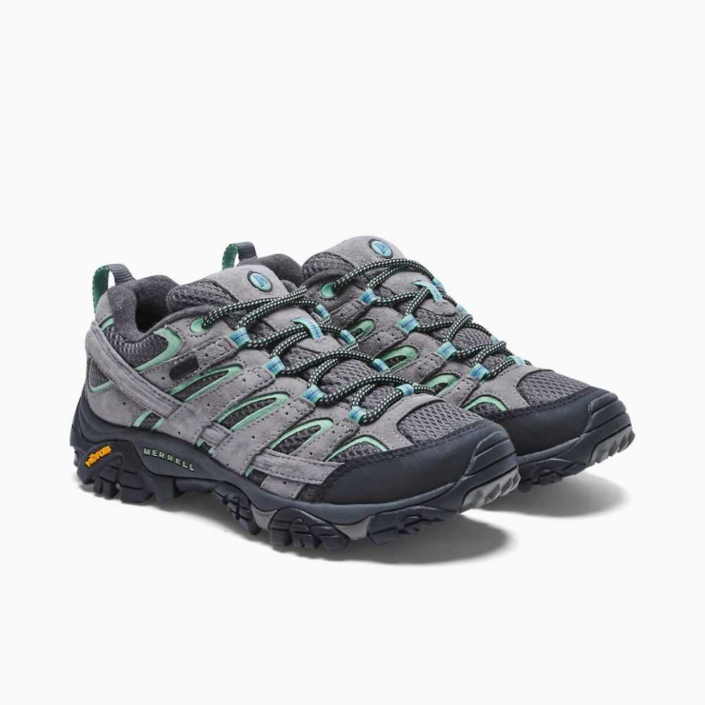 Tenis Senderismo Merrell Moab 2 Anchos Mujer Grises Claro | México-8947232