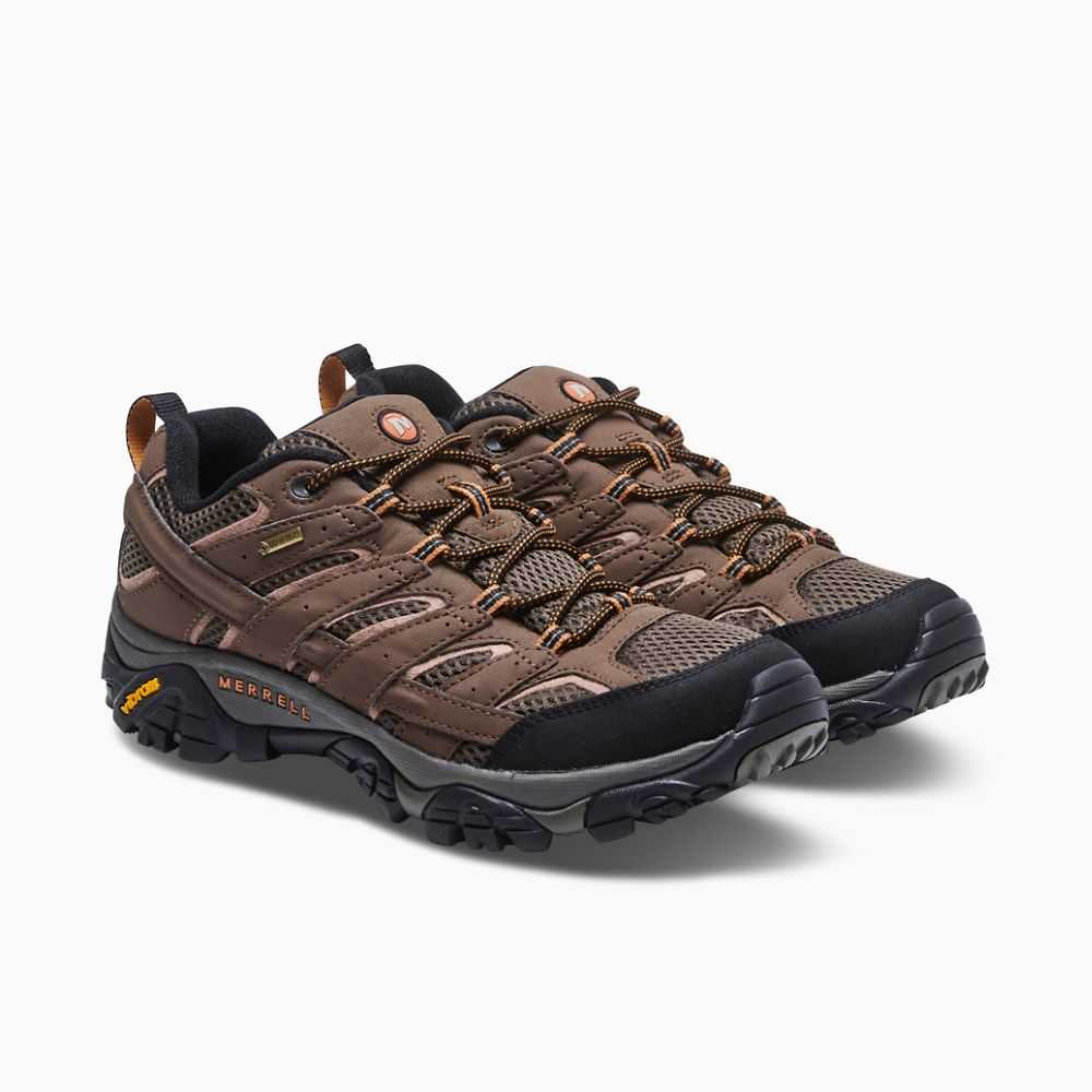 Tenis Senderismo Merrell Moab 2 GORE -TEX® Anchos Hombre Marrom | México-3228940