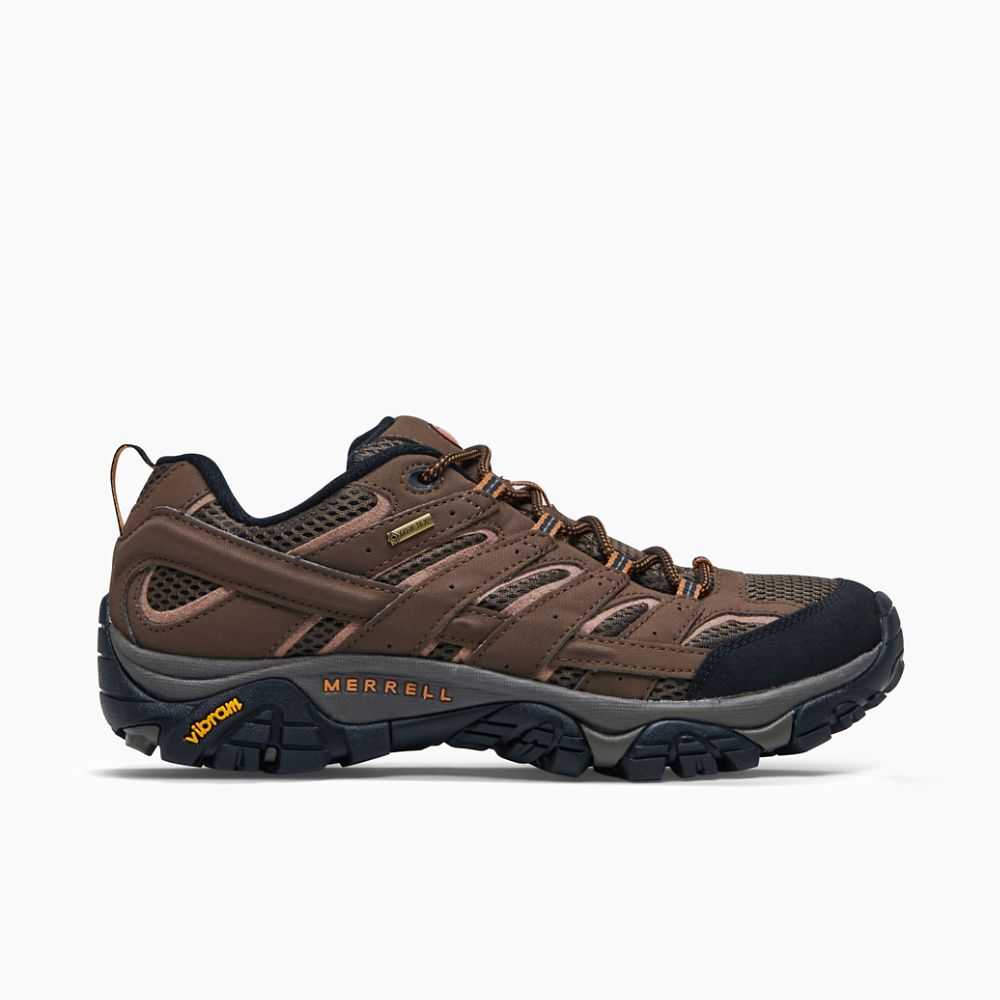 Tenis Senderismo Merrell Moab 2 GORE -TEX® Anchos Hombre Marrom | México-3228940