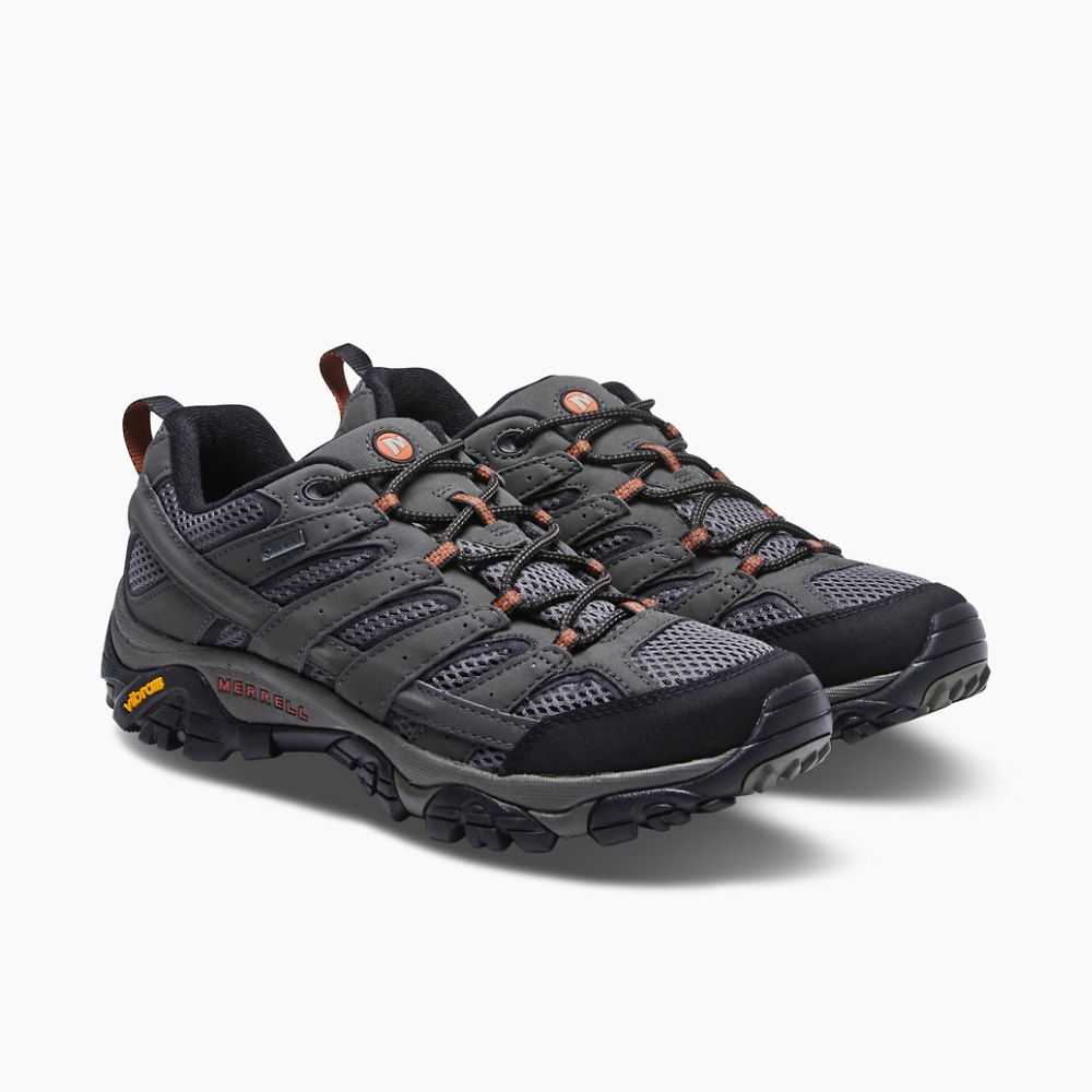 Tenis Senderismo Merrell Moab 2 GORE -TEX® Anchos Hombre Grises Claro Verdes | México-4630627