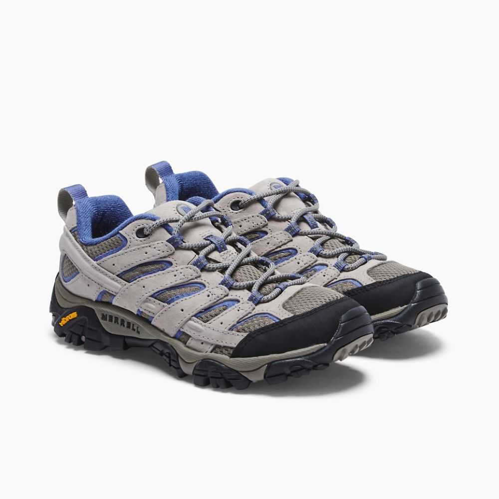 Tenis Senderismo Merrell Moab 2 Ventilator Mujer Grises Azules | México-6437098