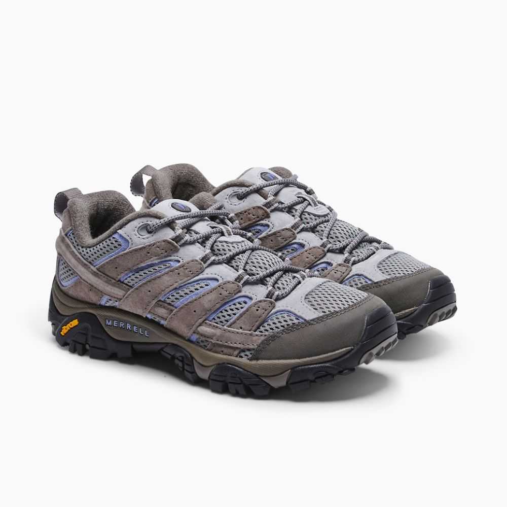 Tenis Senderismo Merrell Moab 2 Ventilator Mujer Blancos Azules | México-6629340