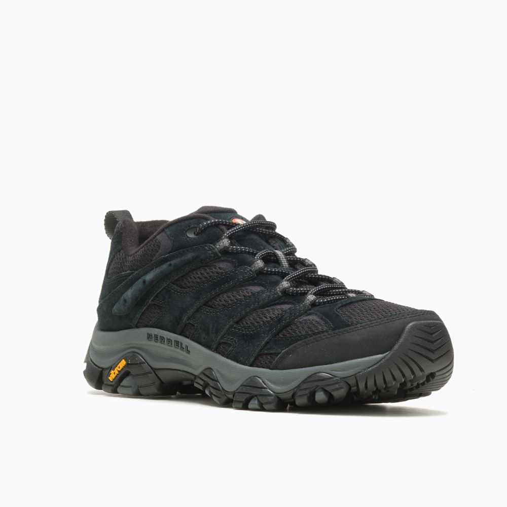 Tenis Senderismo Merrell Moab 3 Anchos Hombre Negros | México-6893402