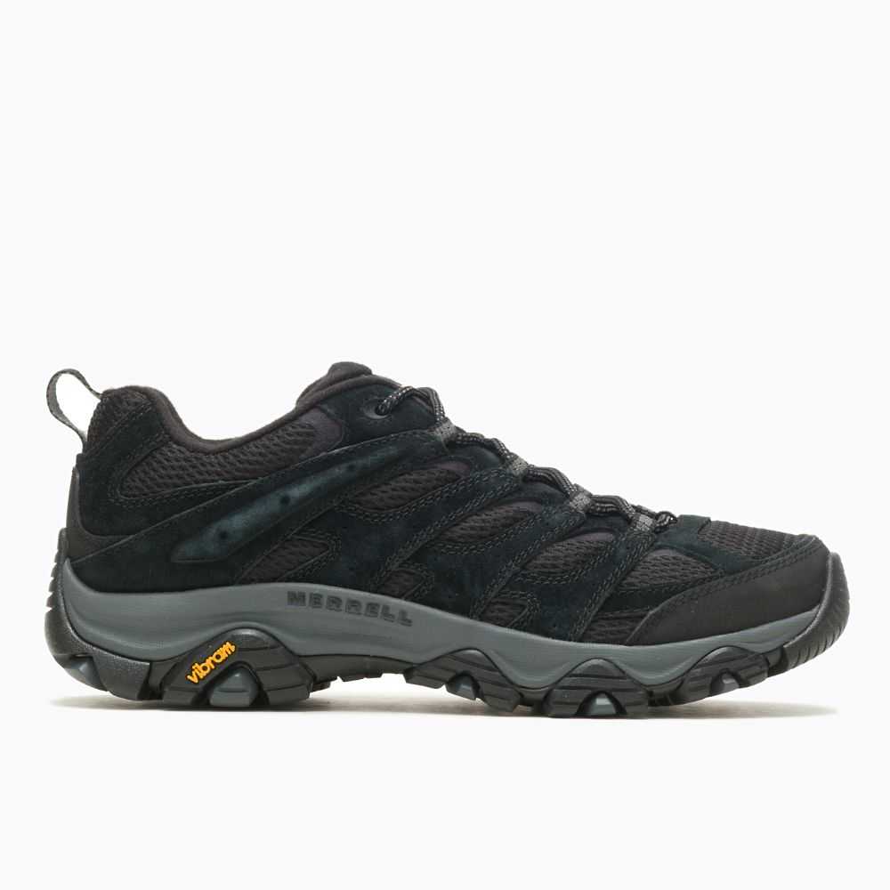 Tenis Senderismo Merrell Moab 3 Anchos Hombre Negros | México-6893402