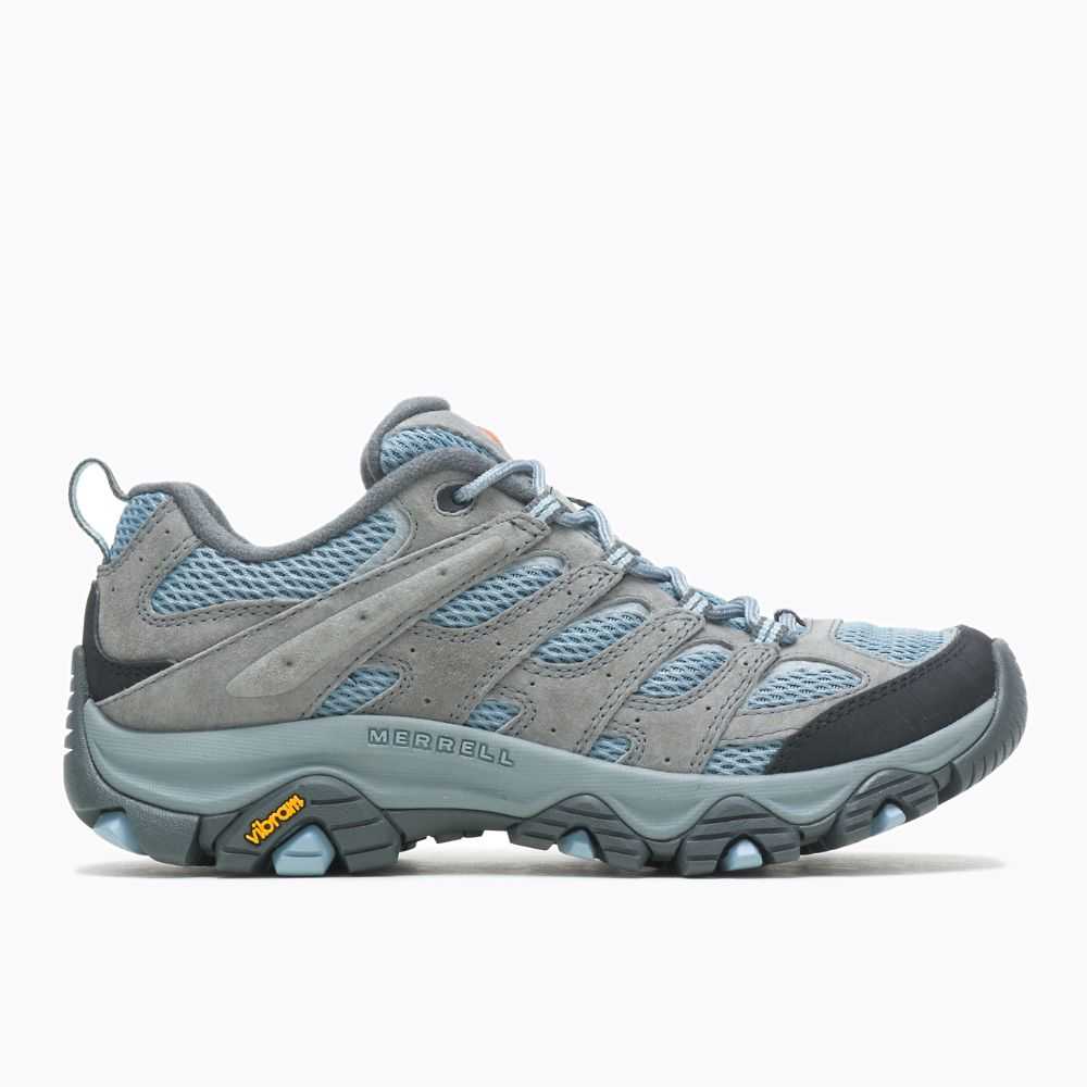 Tenis Senderismo Merrell Moab 3 Anchos Mujer Azules Grises | México-2726493