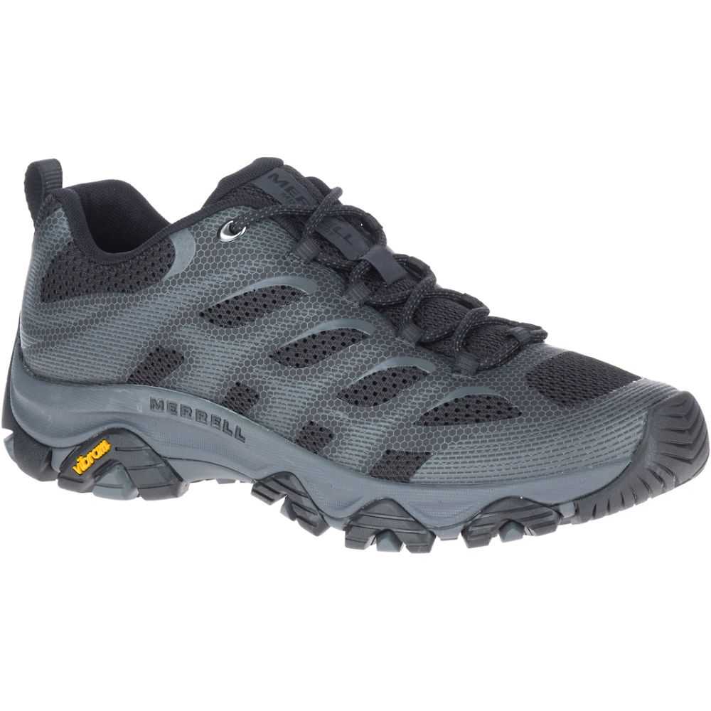 Tenis Senderismo Merrell Moab 3 Edge Hombre Negros | México-2928074