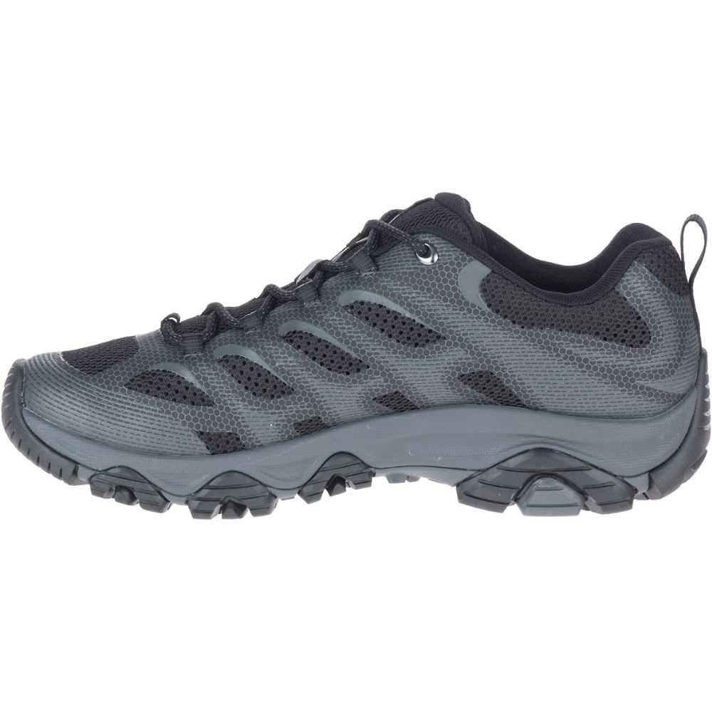 Tenis Senderismo Merrell Moab 3 Edge Hombre Negros | México-2928074