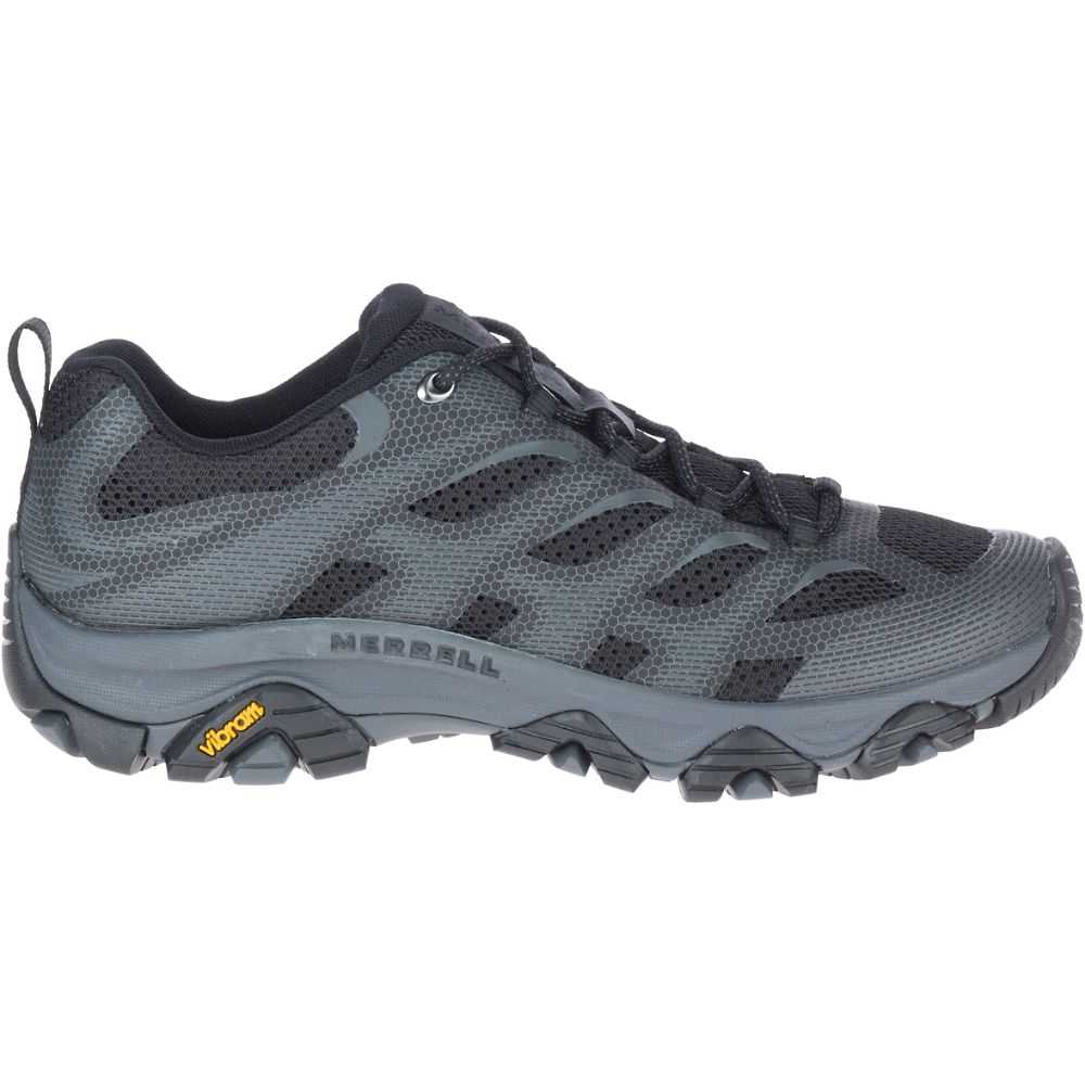 Tenis Senderismo Merrell Moab 3 Edge Hombre Negros | México-2928074