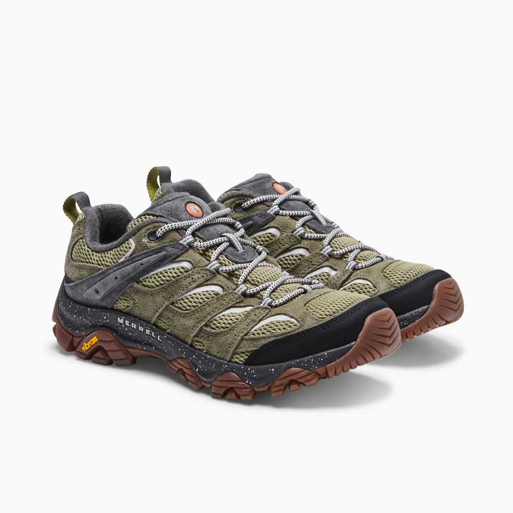 Tenis Senderismo Merrell Moab 3 Hombre Verdes Oscuro | México-8439276