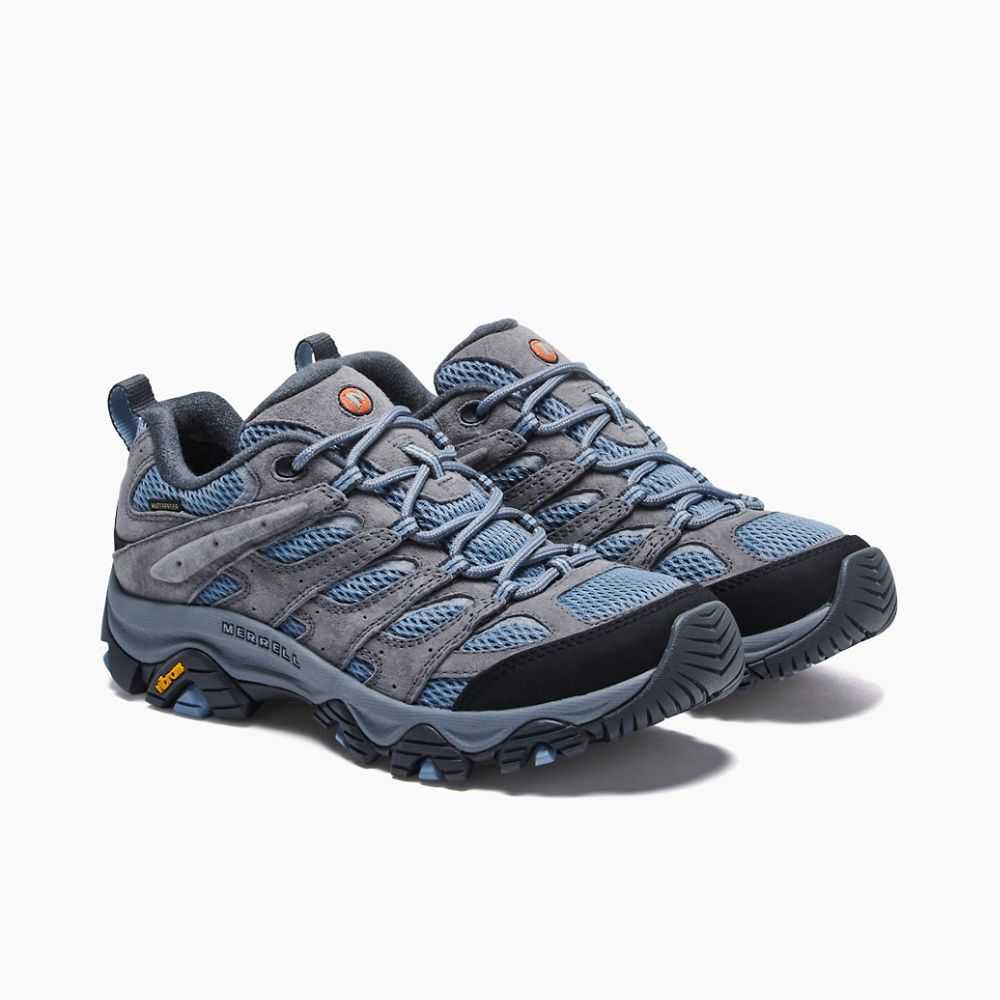 Tenis Senderismo Merrell Moab 3 Mujer Azules Grises | México-0648273