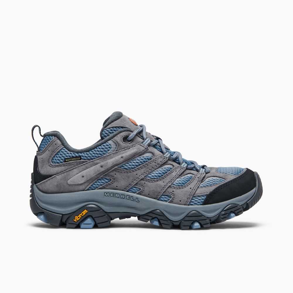 Tenis Senderismo Merrell Moab 3 Mujer Azules Grises | México-0648273