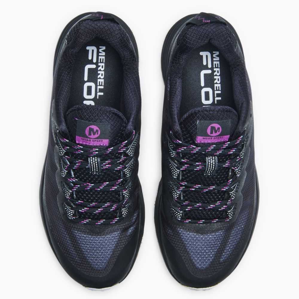 Tenis Senderismo Merrell Moab Speed Anchos Mujer Negros | México-2428639