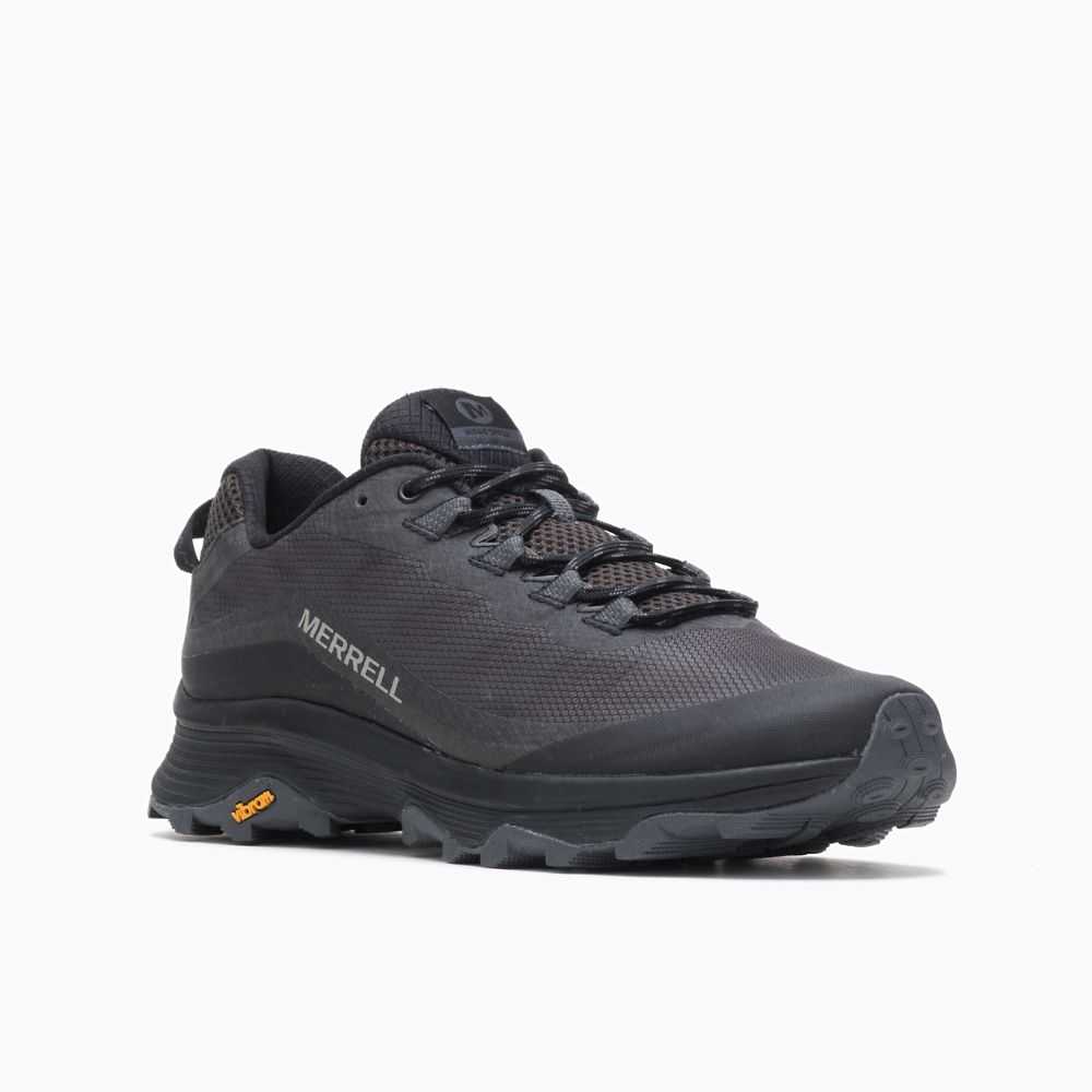 Tenis Senderismo Merrell Moab Speed Anchos Hombre Negros | México-3629684