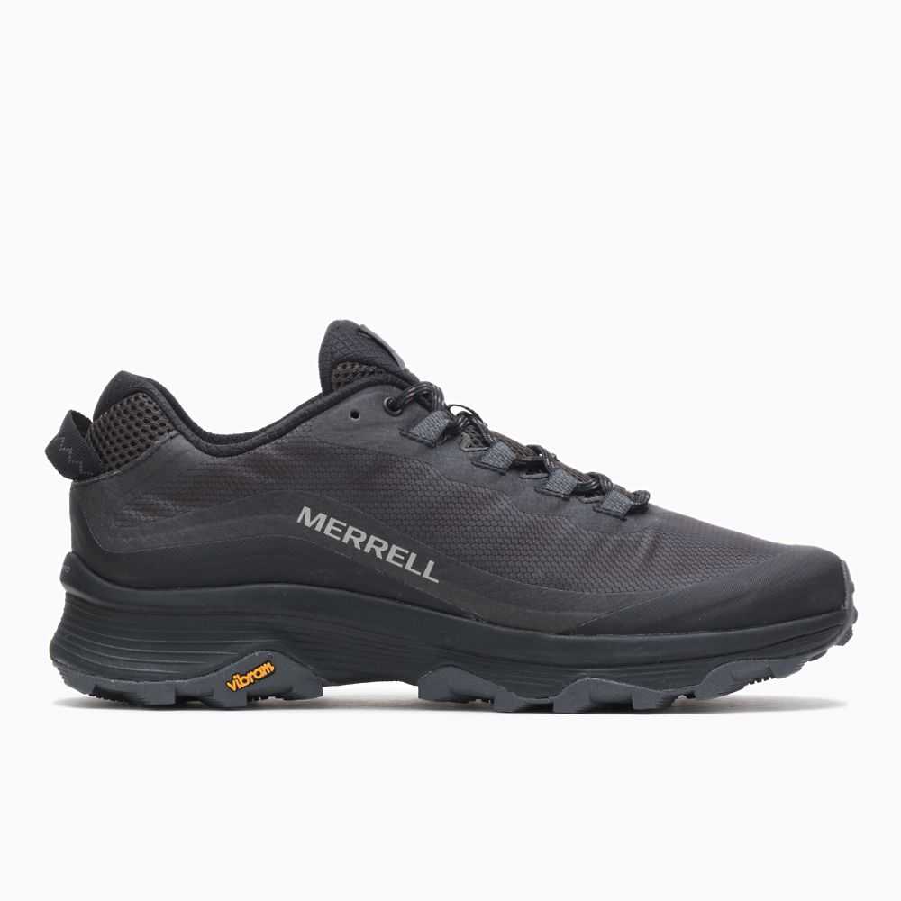 Tenis Senderismo Merrell Moab Speed Anchos Hombre Negros | México-3629684