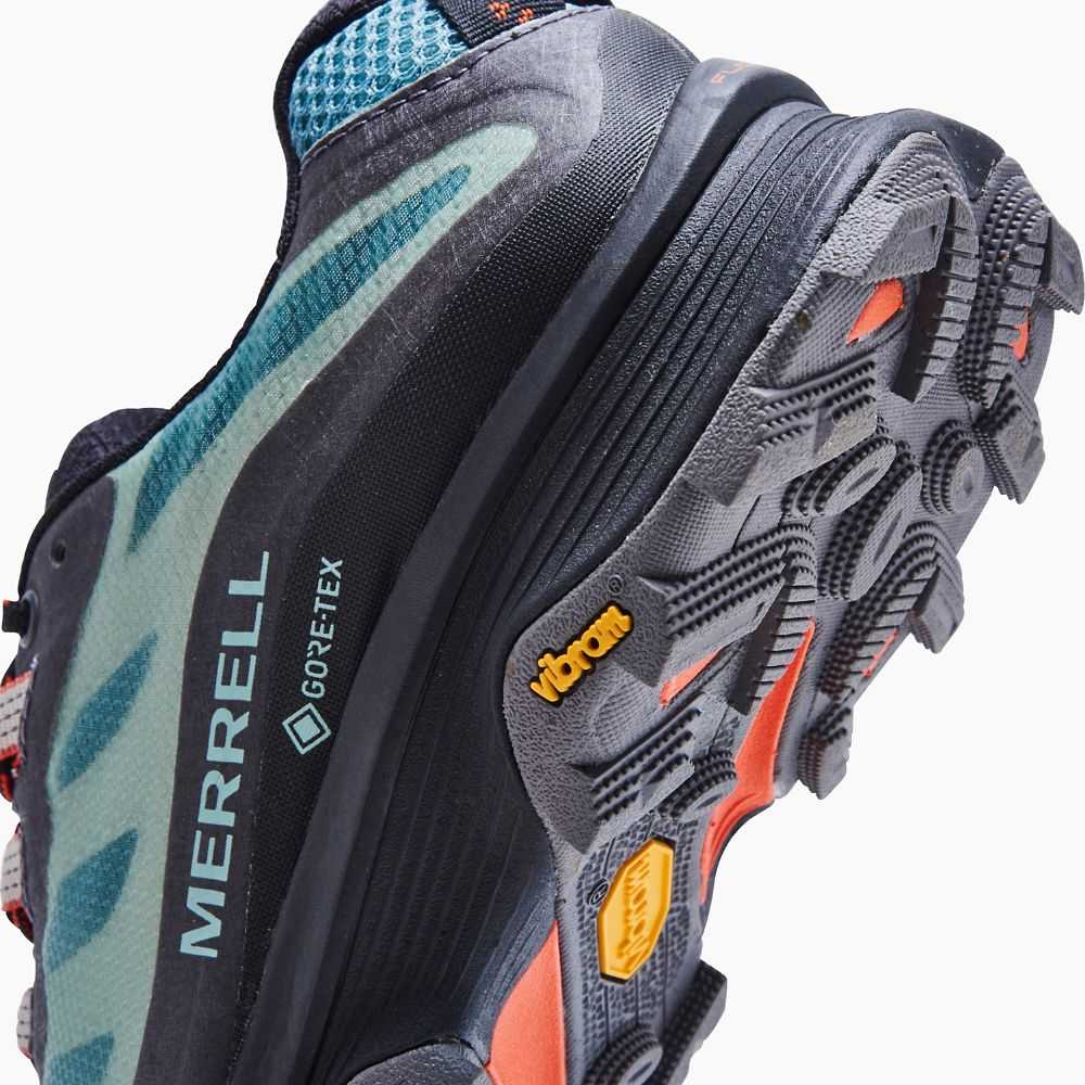 Tenis Senderismo Merrell Moab Speed GORE-TEX® Mujer Turquesa | México-6622738