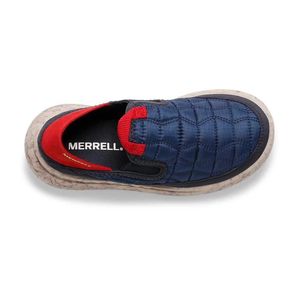 Tenis Sin Agujetas Merrell Hut Moc 2.0 Niña Azul Marino | México-4803266