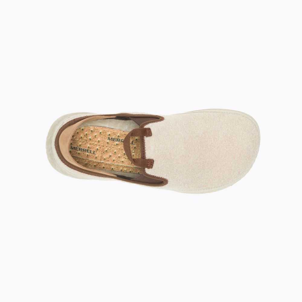 Tenis Sin Agujetas Merrell Hut Moc Cozy II Mujer Beige | México-4276089