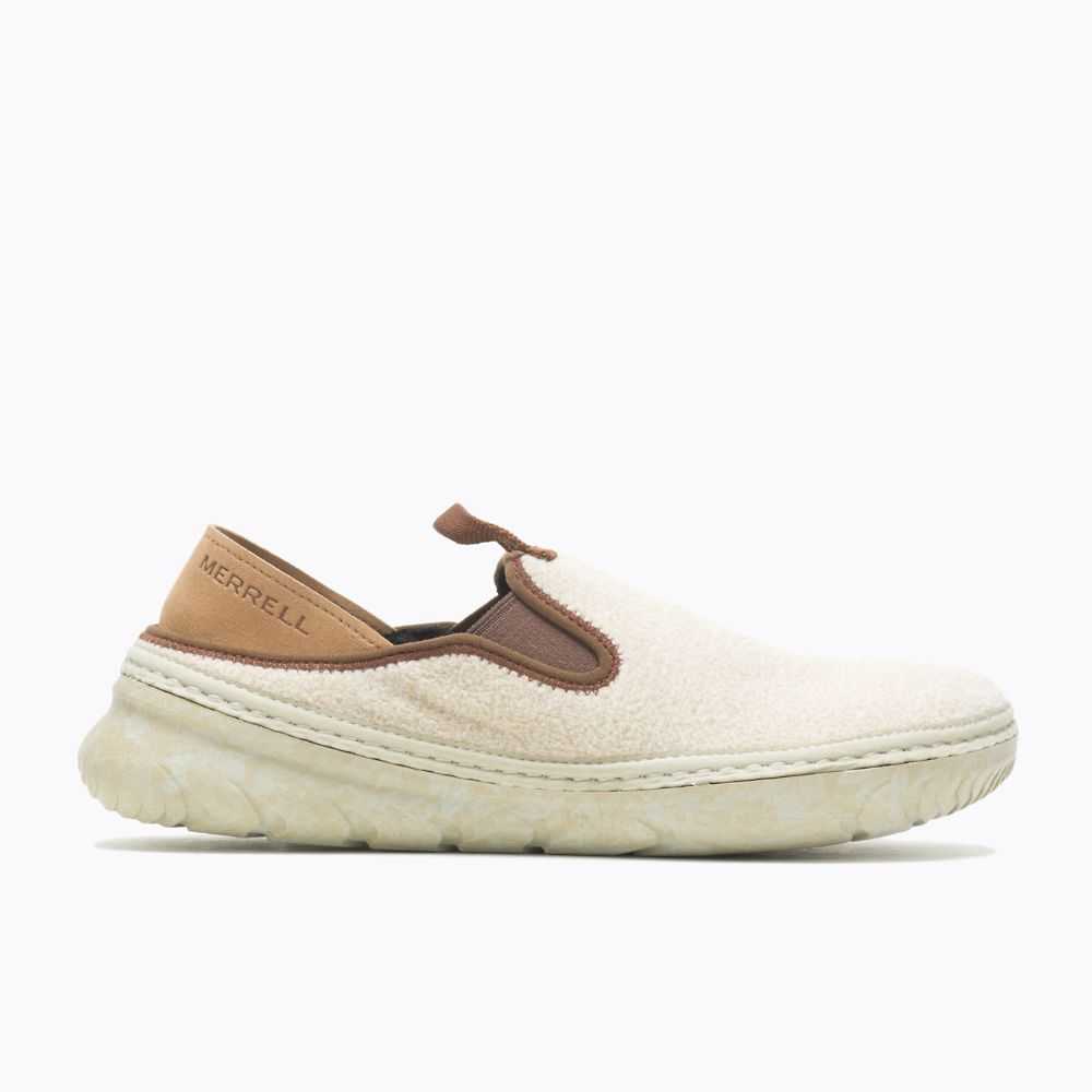 Tenis Sin Agujetas Merrell Hut Moc Cozy II Mujer Beige | México-4276089