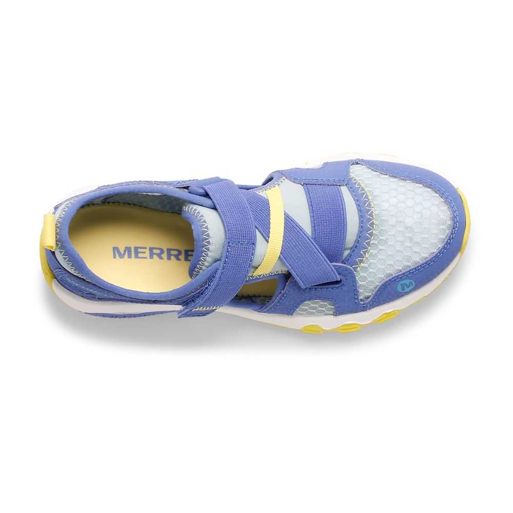 Tenis Sin Agujetas Merrell Hydro Niña Azul Rey Verdes Claro | México-6276209