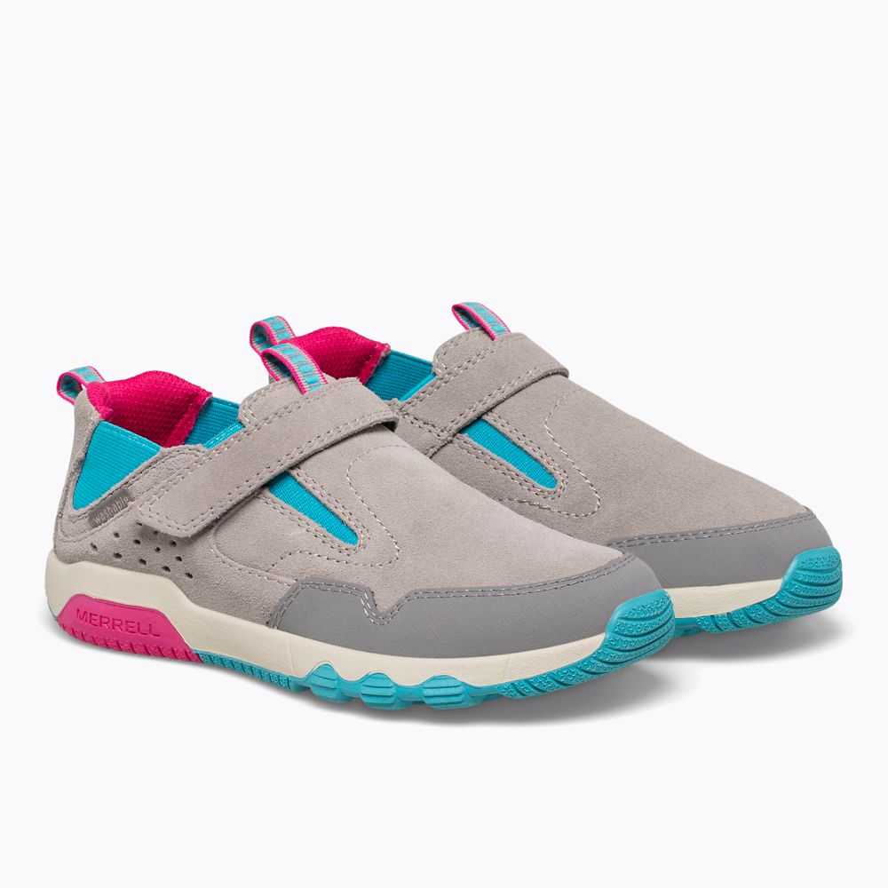 Tenis Sin Agujetas Merrell Jungle Moc Niña Grises Turquesa Fucsia | México-6792608