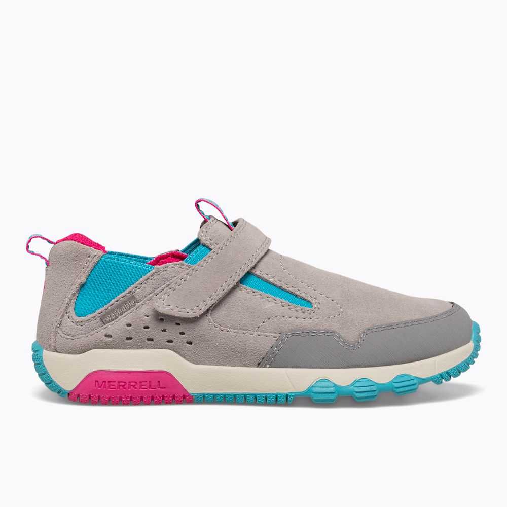 Tenis Sin Agujetas Merrell Jungle Moc Niña Grises Turquesa Fucsia | México-6792608