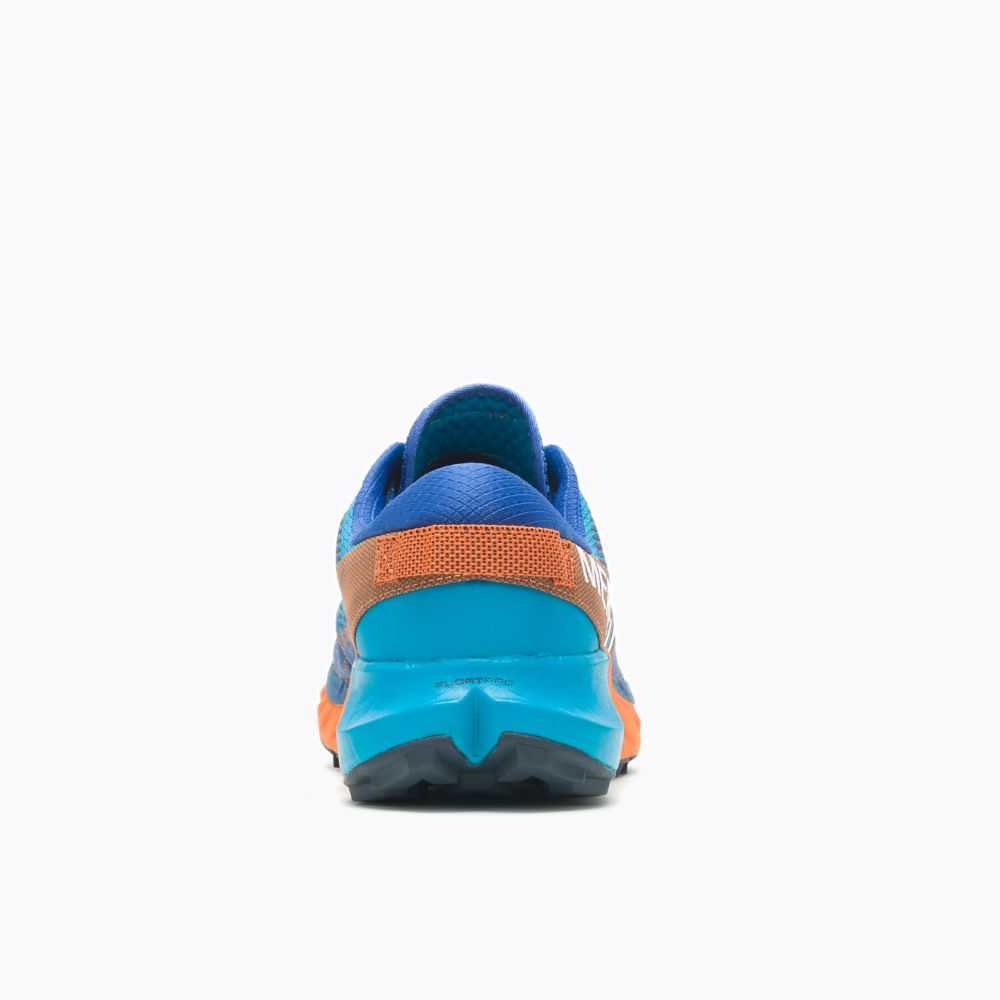 Tenis Trail Running Merrell Agility Peak 4 Hombre Azur Naranjas | México-6498360