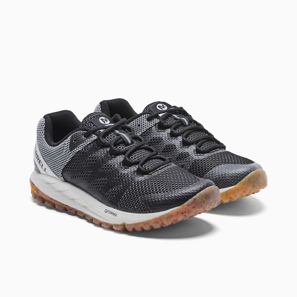 Tenis Trail Running Merrell Antora 2 Anchos Mujer Negros Blancos | México-7629830