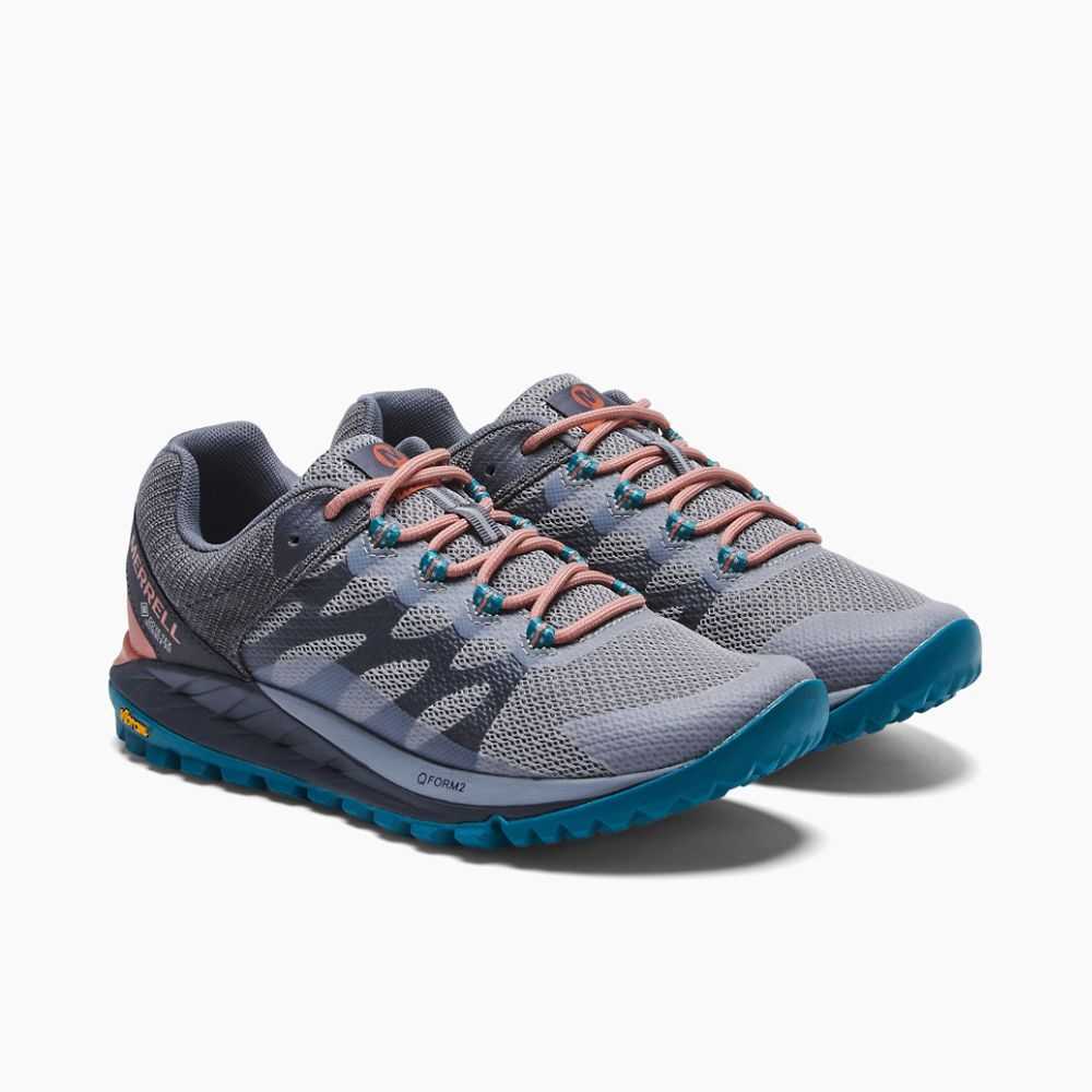 Tenis Trail Running Merrell Antora 2 GORE-TEX® Mujer Beige | México-2603746