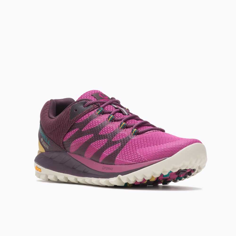 Tenis Trail Running Merrell Antora 2 GORE-TEX® Mujer Fucsia | México-7602329