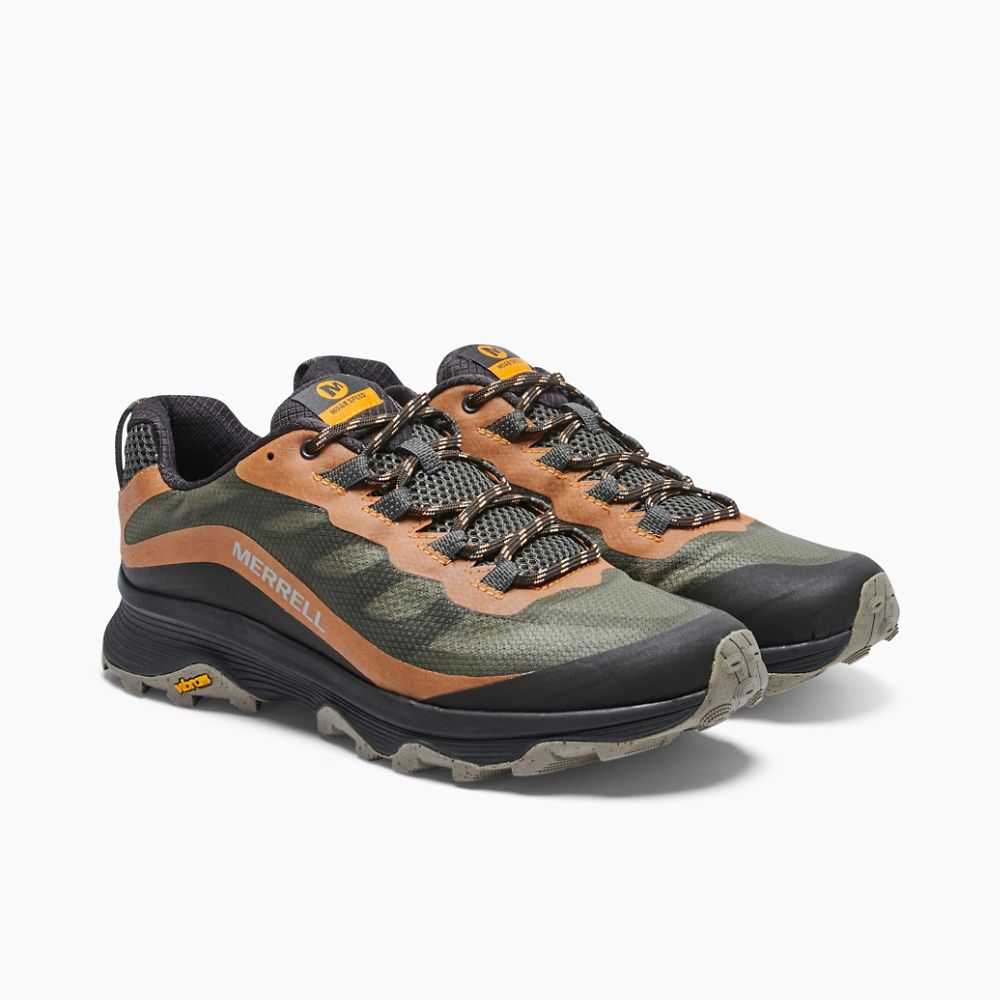 Tenis Trail Running Merrell Moab Speed Hombre Verdes Oscuro | México-0223479