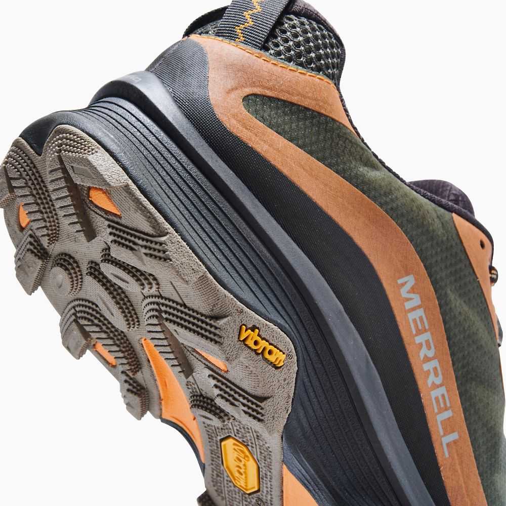 Tenis Trail Running Merrell Moab Speed Hombre Verdes Oscuro | México-0223479