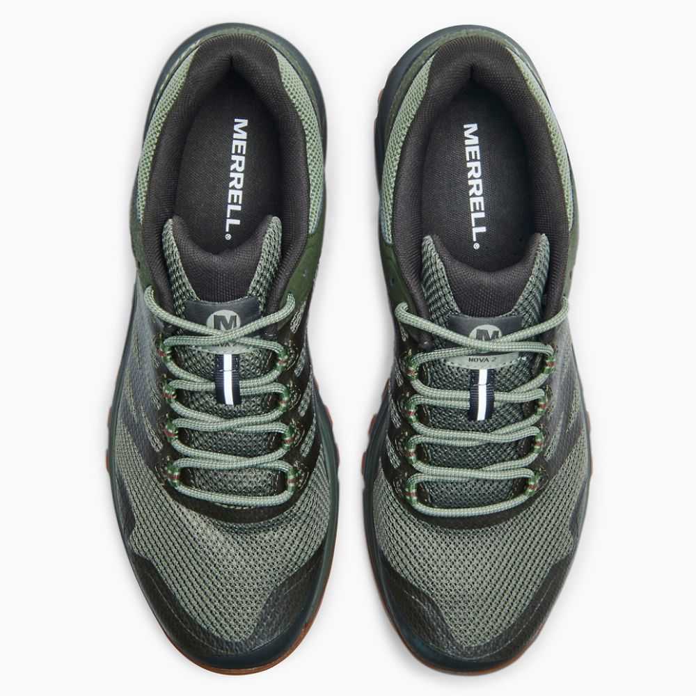 Tenis Trail Running Merrell Nova 2 Hombre Verde Oliva | México-7980322