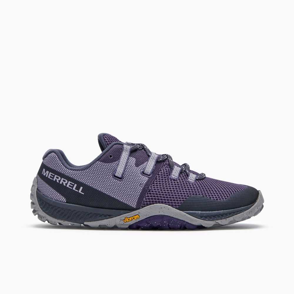 Tenis Trail Running Merrell Trail Glove 6 Eco Mujer Grises Oscuro | México-7809226