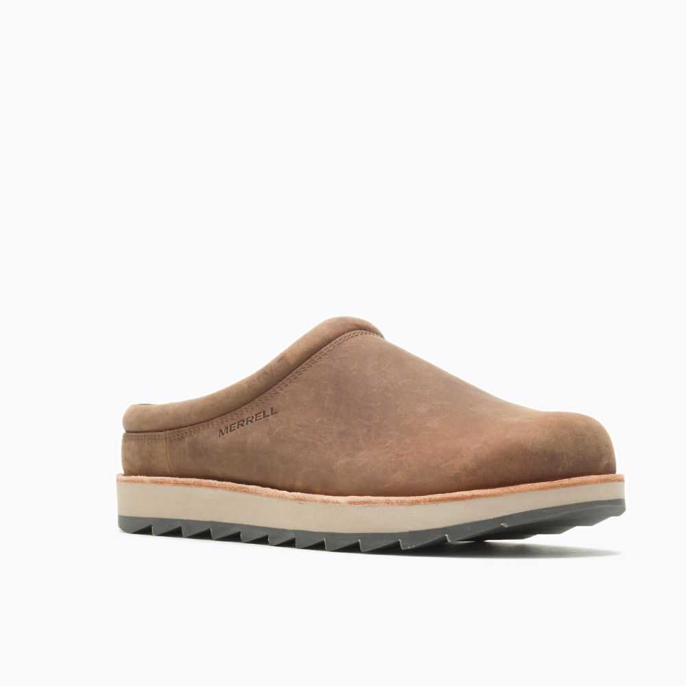 Zapatos Casuales Merrell Juno Clog Cuero Hombre Marrom | México-0284297