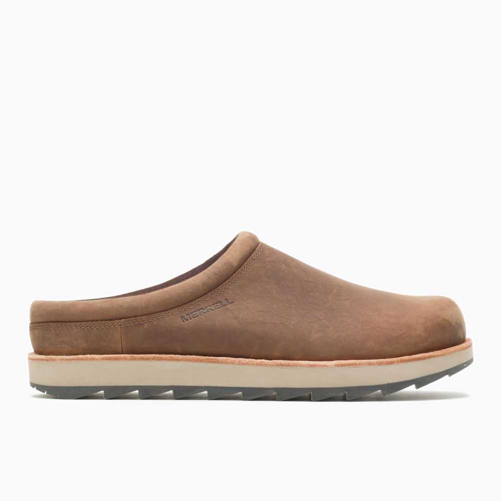 Zapatos Casuales Merrell Juno Clog Cuero Hombre Marrom | México-0284297