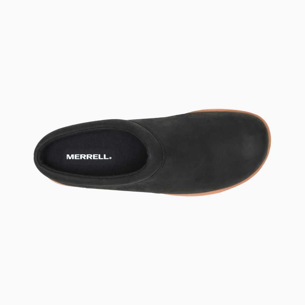 Zapatos Casuales Merrell Juno Clog Cuero Hombre Negros | México-6378609