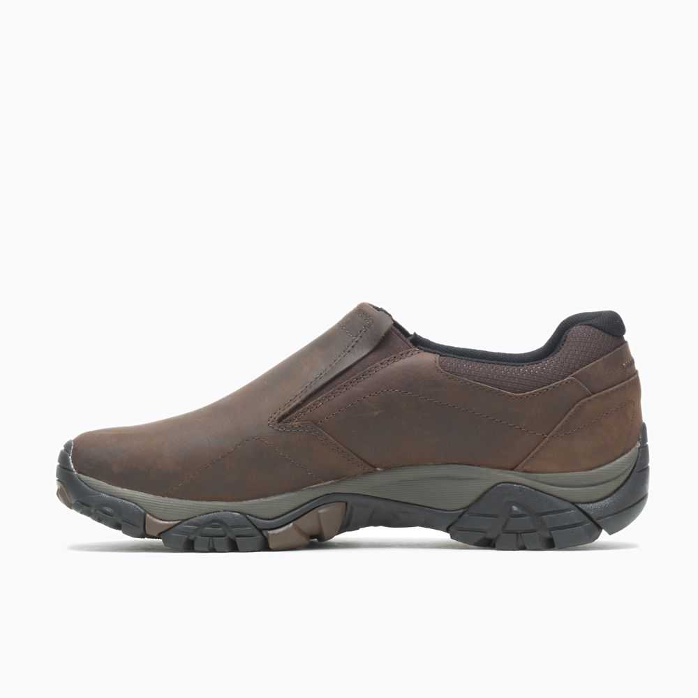 Zapatos Casuales Merrell Moab Adventure Moc Anchos Hombre Marrom Oscuro | México-0694287