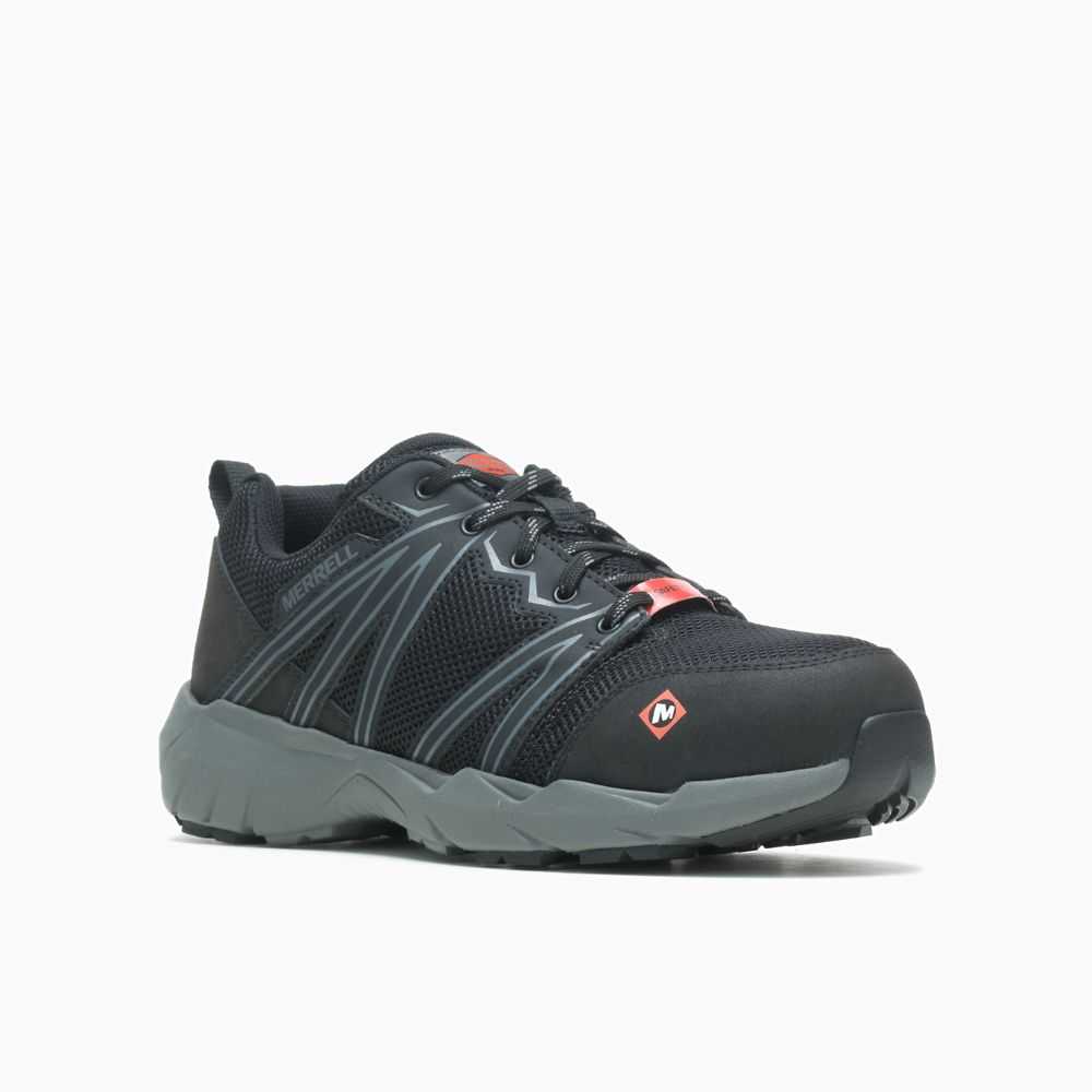 Zapatos De Seguridad Merrell Fullbench Superlite Anchos Hombre Negros | México-3206468