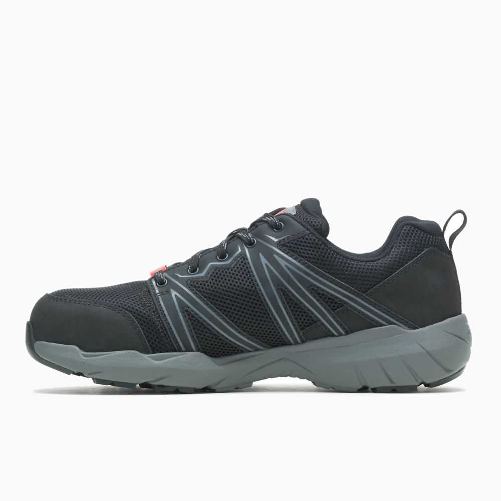 Zapatos De Seguridad Merrell Fullbench Superlite Anchos Hombre Negros | México-3206468