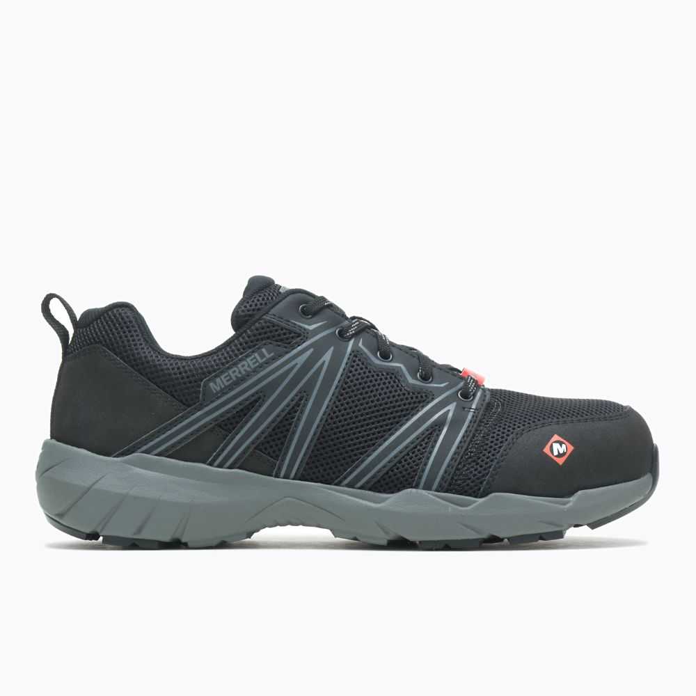 Zapatos De Seguridad Merrell Fullbench Superlite Anchos Hombre Negros | México-3206468