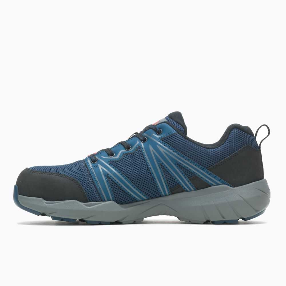 Zapatos De Seguridad Merrell Fullbench Superlite Hombre Azules | México-3279042