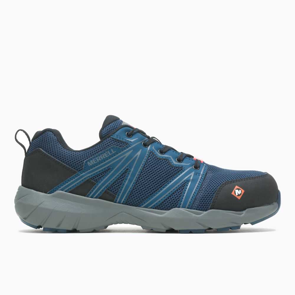 Zapatos De Seguridad Merrell Fullbench Superlite Hombre Azules | México-3279042