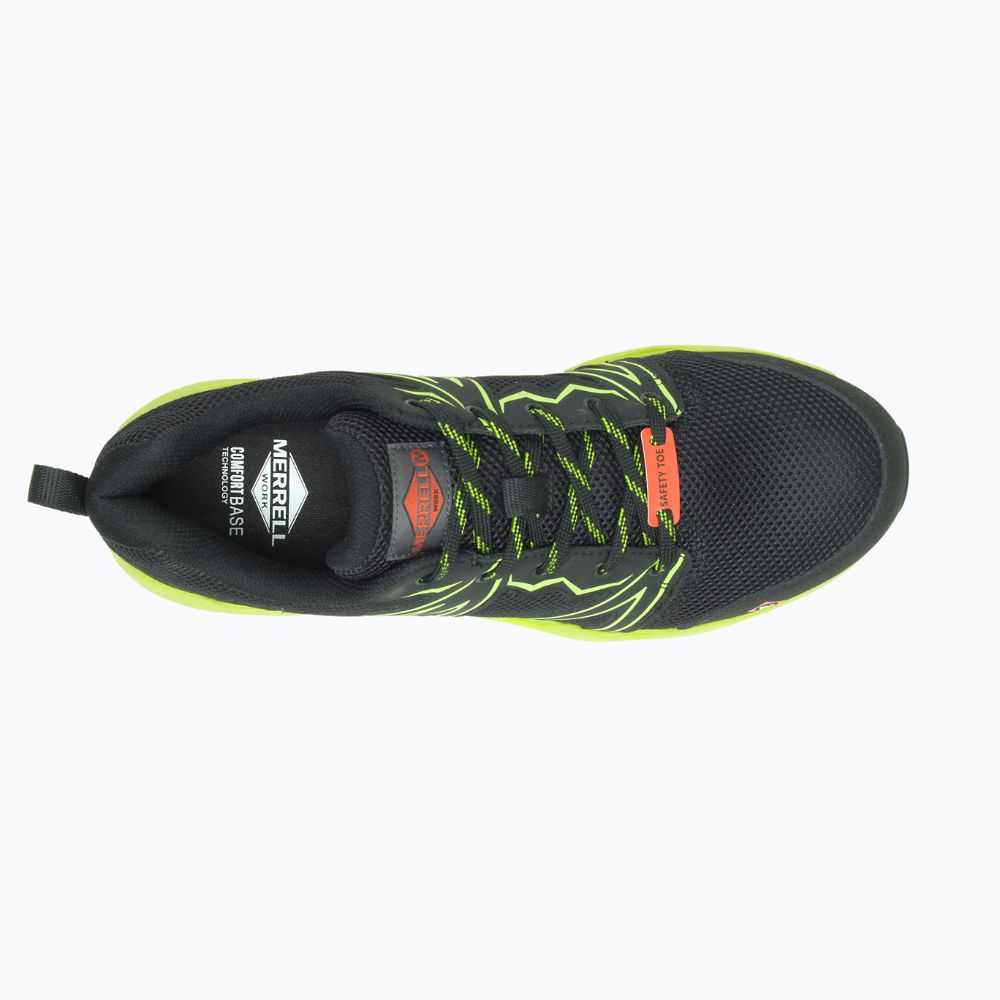 Zapatos De Seguridad Merrell Fullbench Superlite Hombre Negros Verdes Claro | México-3287629