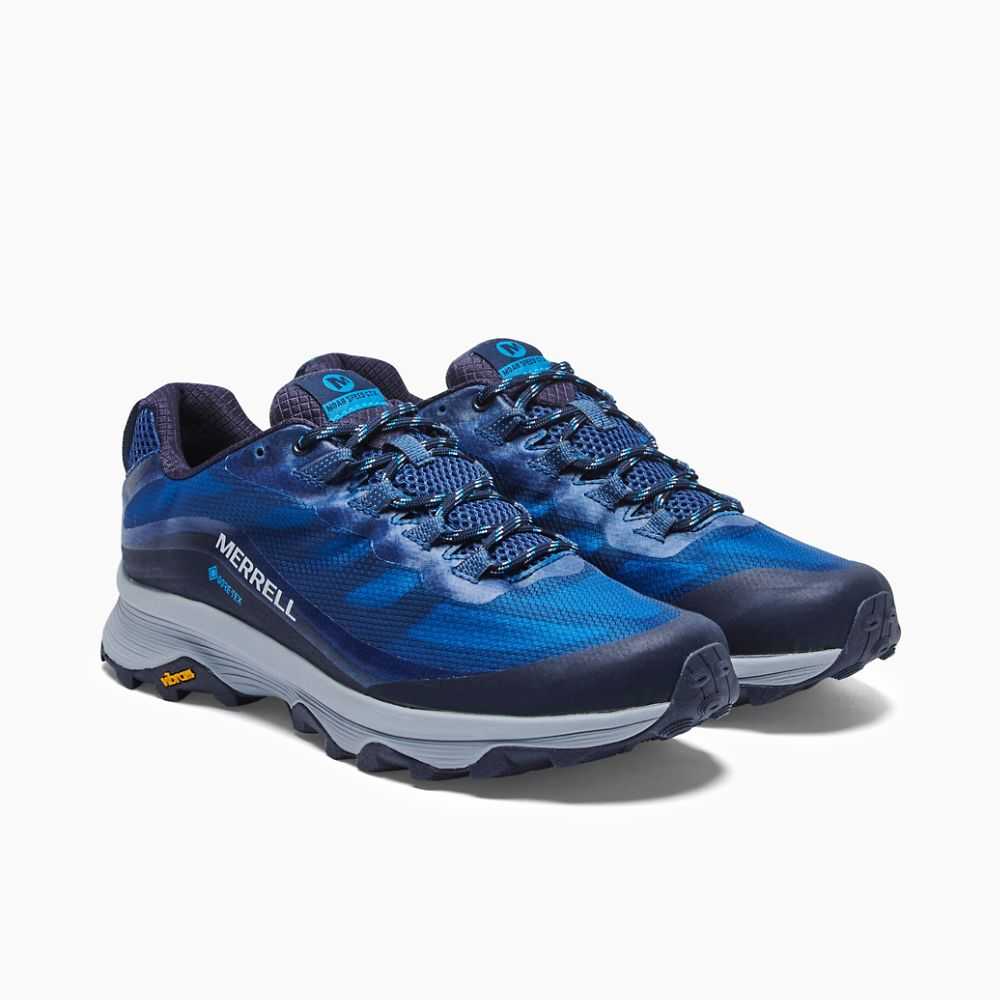 Zapatos Trekking Merrell Moab Speed GORE-TEX® Hombre Azul Marino | México-2693864