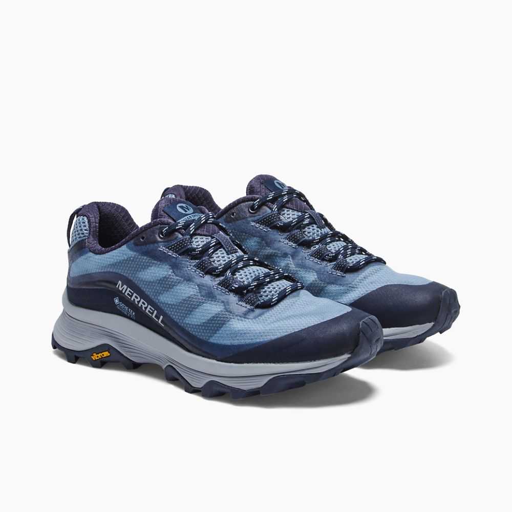 Zapatos Trekking Merrell Moab Speed GORE-TEX® Mujer Azules Grises | México-6624987